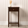 Lindon Walnut Brown 1 Drawer End Table with Gold Handles - C.M