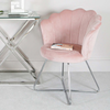 Ariel Light Pink Shell Back Dining Chair - C.M