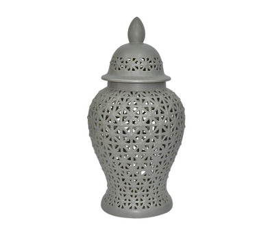 64cm Matte Grey Ceramic Ginger Jar - LH