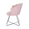 Ariel Light Pink Shell Back Dining Chair - C.M