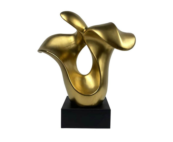 48.5cm Matte Gold Abstract Sculpture - LH