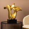 48.5cm Matte Gold Abstract Sculpture - LH