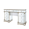 Apollo Champagne Mirrored 9 Drawer Dressing Table - C.M