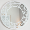 100cm Torino White Wood Round Wall Mirror - C.M