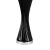 78cm Black Twist Table Lamp with Black Faux Silk Shade - LH