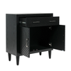 Solano Black 1 Drawer 2 Door Cabinet - C.M