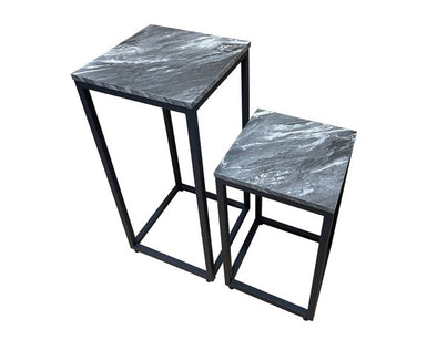 Alora Set of 2 Black Plant Stand - LH