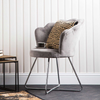 Ariel Silver Shell Back Dining Chair - C.M