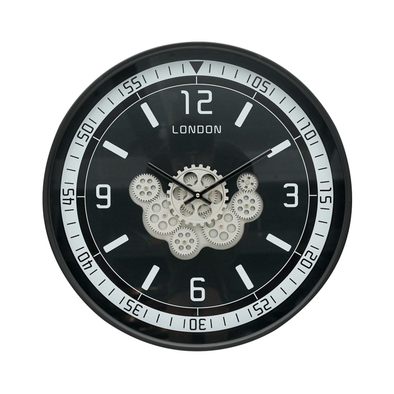 60cm Black Gears Wall Clock -C.M