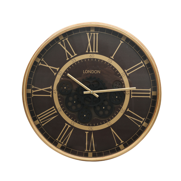 53.5cm Gold Gears Wall Clock -C.M