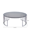 Owen Round Chrome Metal with Smoke Glass Top- LH