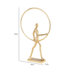 54cm Man with Ring Gold Metal Sculpture - LH