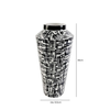 33cm Black and White Ceramic Vase - LH