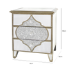 Marrakech Mirror 3 Drawer Bedside Cabinet - C.M