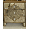 Marrakech Mirror 3 Drawer Bedside Cabinet - C.M