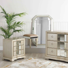 Lucca Mirror Champagne 3 Drawer Cabinet - C.M