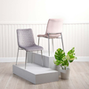 Zula Grey Dining Chair With Chrome Legs - C.M