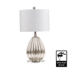 61cm Silver Mercury Glass Table Lamp - LH