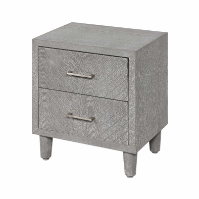 Venus 2 Drawer Bedside Cabinet Grey - C.M