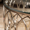 Willow Chrome Metal and Glass Coffee Table- LH