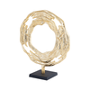 39cm Gold Round Metal Sculpture - LH