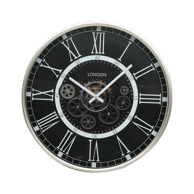 53.5cm Antique Grey Gears Wall Clock - C.M