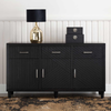 Solano Black 3 Drawer 3 Door Sideboard - C.M