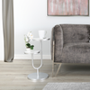 Edessa Silver And White Side Table - C.M