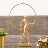 54cm Man with Ring Gold Metal Sculpture - LH