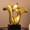 48.5cm Matte Gold Abstract Sculpture - LH