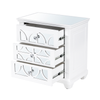 Torino White Wood 3 Drawer Bedside Cabinet - C.M
