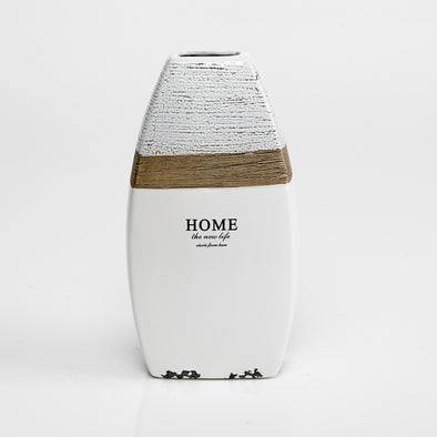 Grained Home En-scripted Vase