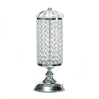 Silver Crystal Glass Domed Led Table Lamp