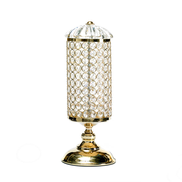 Gold Crystal Glass Domed Led Table Lamp