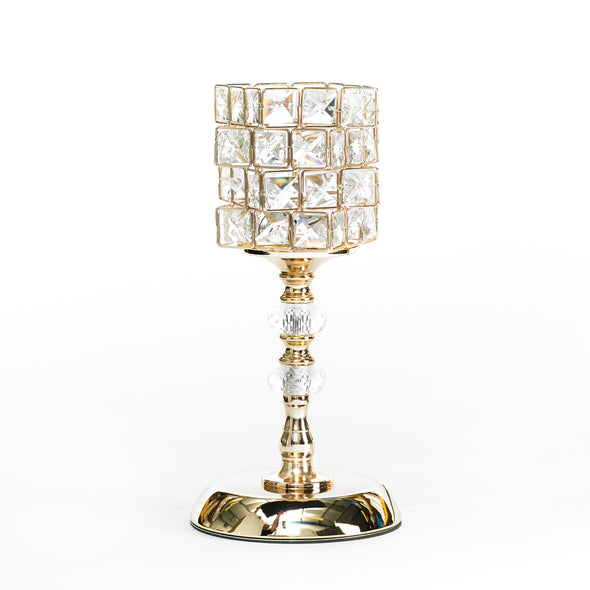 Gold Crystal Cube Led Table Lamp