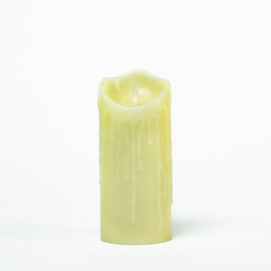 Ivory Wax Flickering Led Pillar Candle