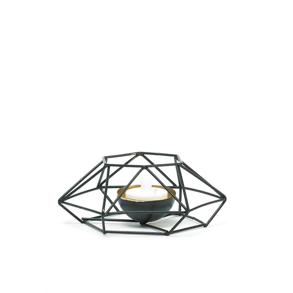 Trendy Black Wired Tea-Light Candle Holder