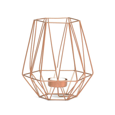 Trendy Rose Gold Wired Tea-Light Candle Holder