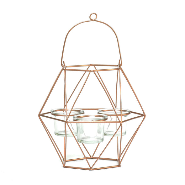 Trendy Copper Wired Tea-Light Candle Holder