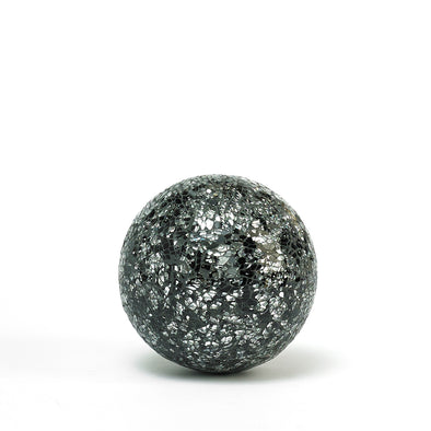 Black Silver Glass Mosaic Decorative Ball
