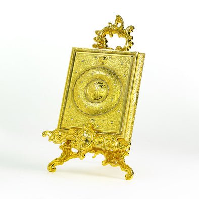 Luxurious Gold Quraan Box With Stand