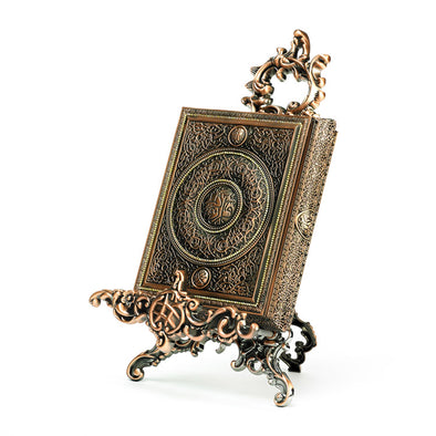 Luxurious Copper Bronze Quraan Box With Stand