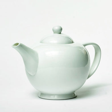 Classic White Porcelain Round Teapot