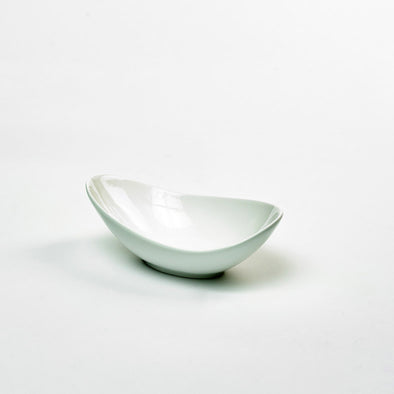 Classic White Porcelain Medium Deep Curved Salad Bowl