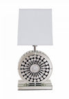 Crystal White Mirrored Table Lamp