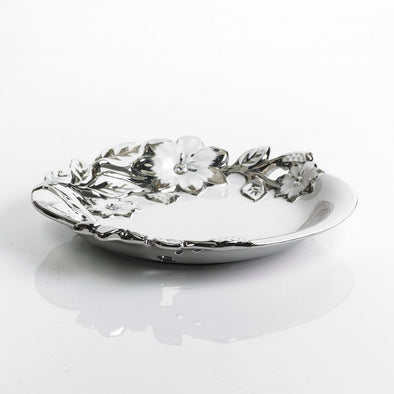 Majestic White Silver Diamond Platter