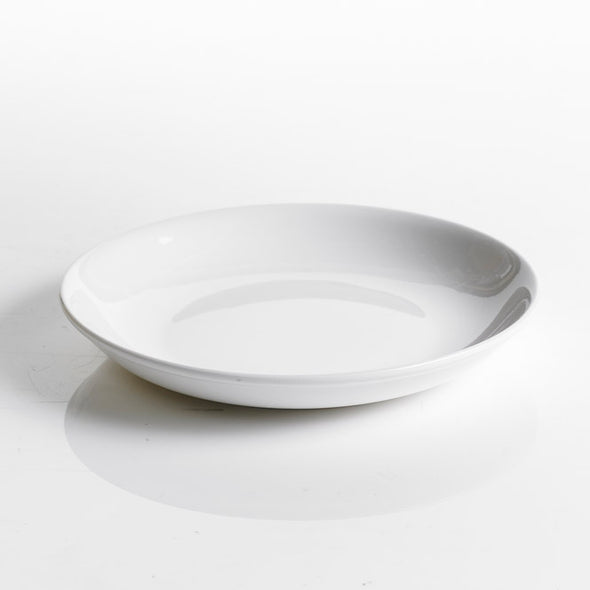 Classic White Porcelain Deep Round Platter