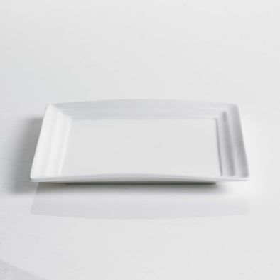 Classic White Porcelain Square Rimmed Plate